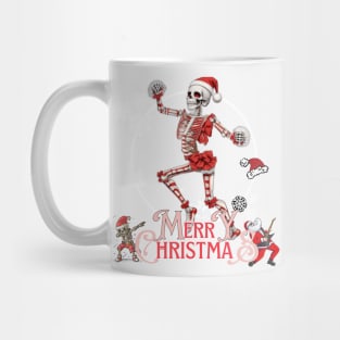 Christmas Dancing Skeletons Santa Mug